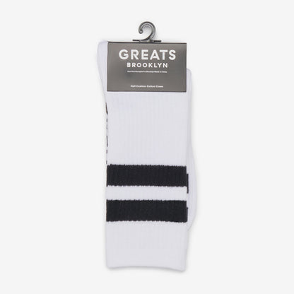 Varsity Stripe Crew Sock - Blanco
